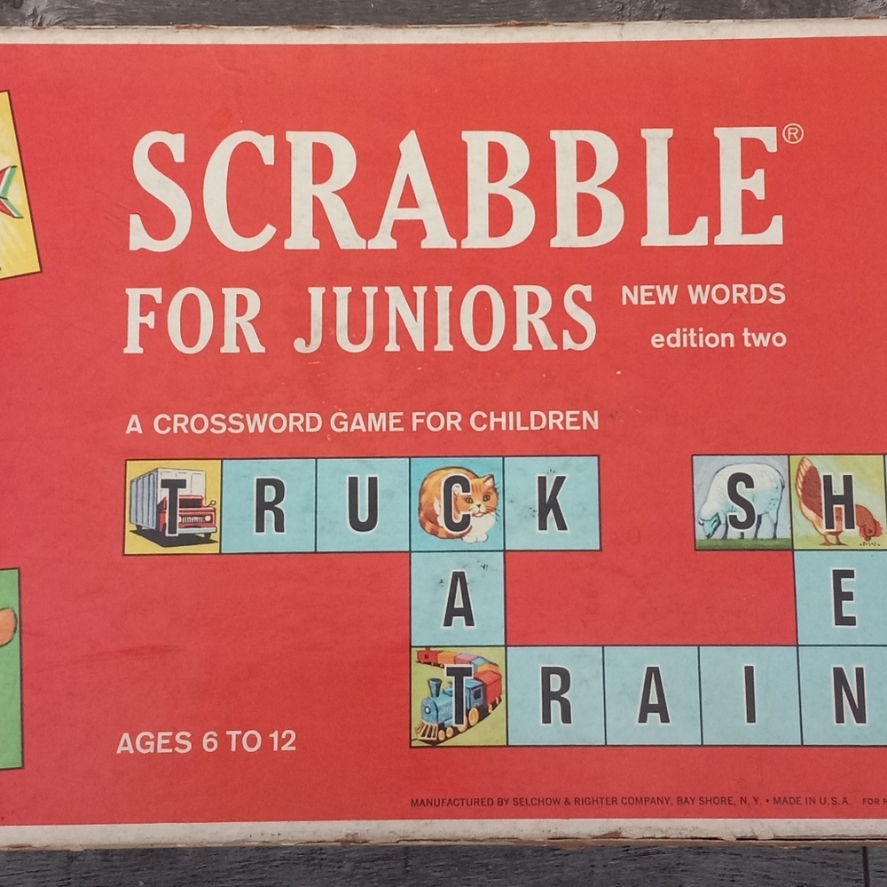 Vintage 1964 Scrabble for Juniors boardgame